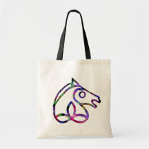 Irish Sport Horse Budget Tote Canvas Bags