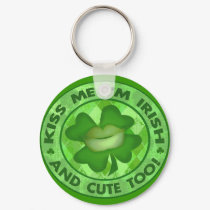 Irish St. Patrick's Day Grunge Clover Keychain