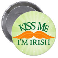 Irish-Stache Button