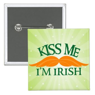 Irish-Stache Button