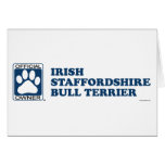 Irish Staffordshire Bull Terrier Blue Greeting Cards