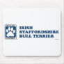 Irish Staffordshire Bull Terrier Blue Mouse Pads