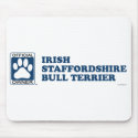 Irish Staffordshire Bull Terrier Blue mousepads