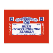 Irish Staffordshire Terrier postcards