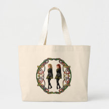 Irish Step Dancers in Celtic Knotwork Surround Bags