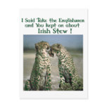 Irish Stew funny shirts and irish humour gifts Post Cards