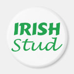 Irish Stud Green Script Fridge Magnet