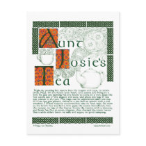 Irish Tea Recipe on Celtic Knotwork Postcards postcards