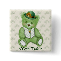 Irish Teddybear - Green buttons by Spice Irish Teddybear - Green buttons