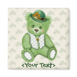 Irish Teddybear - Green Fridge Magnet