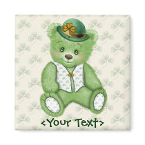 Irish Teddybear - Green magnets