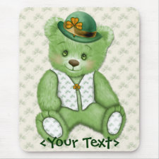 Irish Teddybear - Green Mouse Pad