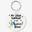 Irish-Terrier Agility Dog keychain