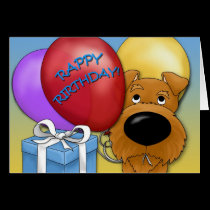 Irish Terrier Birthday Card cards