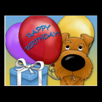 Irish Terrier Birthday Postcard postcards
