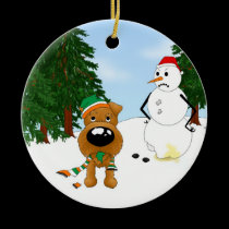 Irish Terrier Christmas ornaments