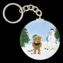 Irish Terrier Christmas keychains