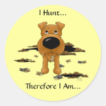 Irish Terrier (Irish Terriers) I Hunt... Stickers