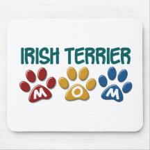 IRISH TERRIER Mom Paw Print 1 Mouse Pads