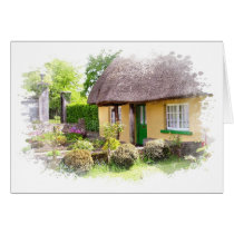 Irish Thatched Cottage Card cards