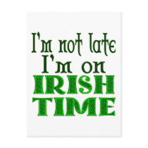 Irish Time Funny Saying postcards by AngelCityArt Irish Time Funny Saying postcards