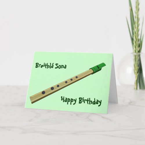 Irish Tin Whistle Birthday Card card