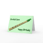 Irish Tin Whistle Birthday Card