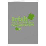 IRISH TODAY HUNGOVER TOMORROW GREETING CARD