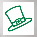 Irish top hat leprechaun poster