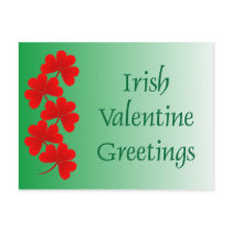 Irish Valentine Greetings Postcard