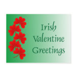 Irish Valentine Greetings Postcard