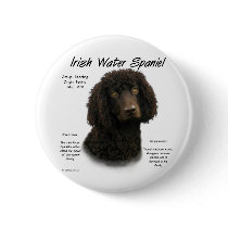 Irish Water Spaniel History Design buttons