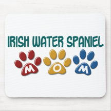 IRISH WATER SPANIEL Mom Paw Print 1 Mouse Mat