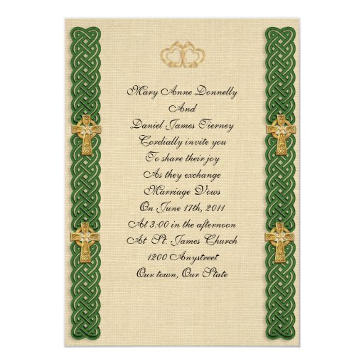 Irish wedding Invitation elegant Zazzle