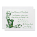 Irish Wedding invitation Harp shamrocks and ribbon by Irisangel