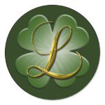 Irish Wedding Monogram L Envelope Seal Sticker