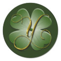 Irish Wedding Monogram Y Envelope Seal Stickers