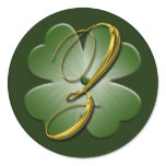 Irish Wedding Monogram Z Envelope Seal Stickers