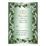 Irish wedding RSVP card shamrocks Custom Invite