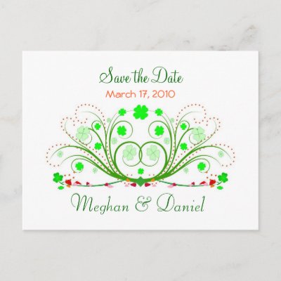 Irish Wedding Save the Date Postcard
