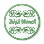 Irish Wench and Shamrocks Refrigerator Magnet