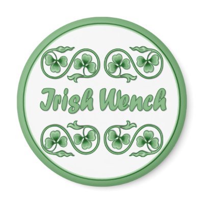 Irish Wench and Shamrocks Refrigerator Magnet by Spice