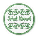 Irish Wench and Shamrocks magnets