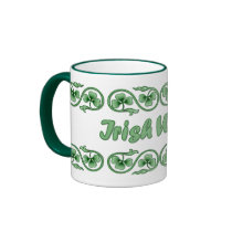 Irish Wench and Shamrocks mugs