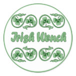 Irish Wench and Shamrocks stickers