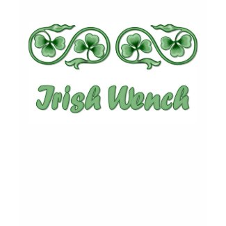 Irish Wench and Shamrocks shirt