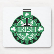 Irish Wine Girl1a mousepads by WIneObsessions Irish Wine Girl1a mousepads