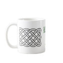 Irish with Clover and Celtic Knot circle design mugs