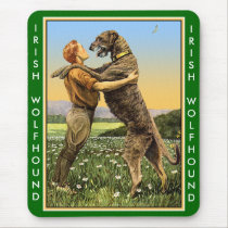 "Irish Wolfhound Greeting" mousepads