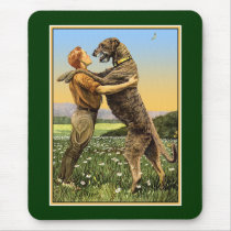 "Irish Wolfhound Greeting" mousepads by Aquavel "Irish Wolfhound Greeting" mousepads